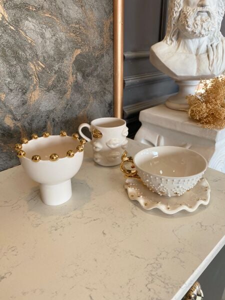 Boncuklu Ayaklı Lokumluk Üst model