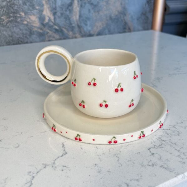 Kirazlı Türk Kahvesi Fincanı