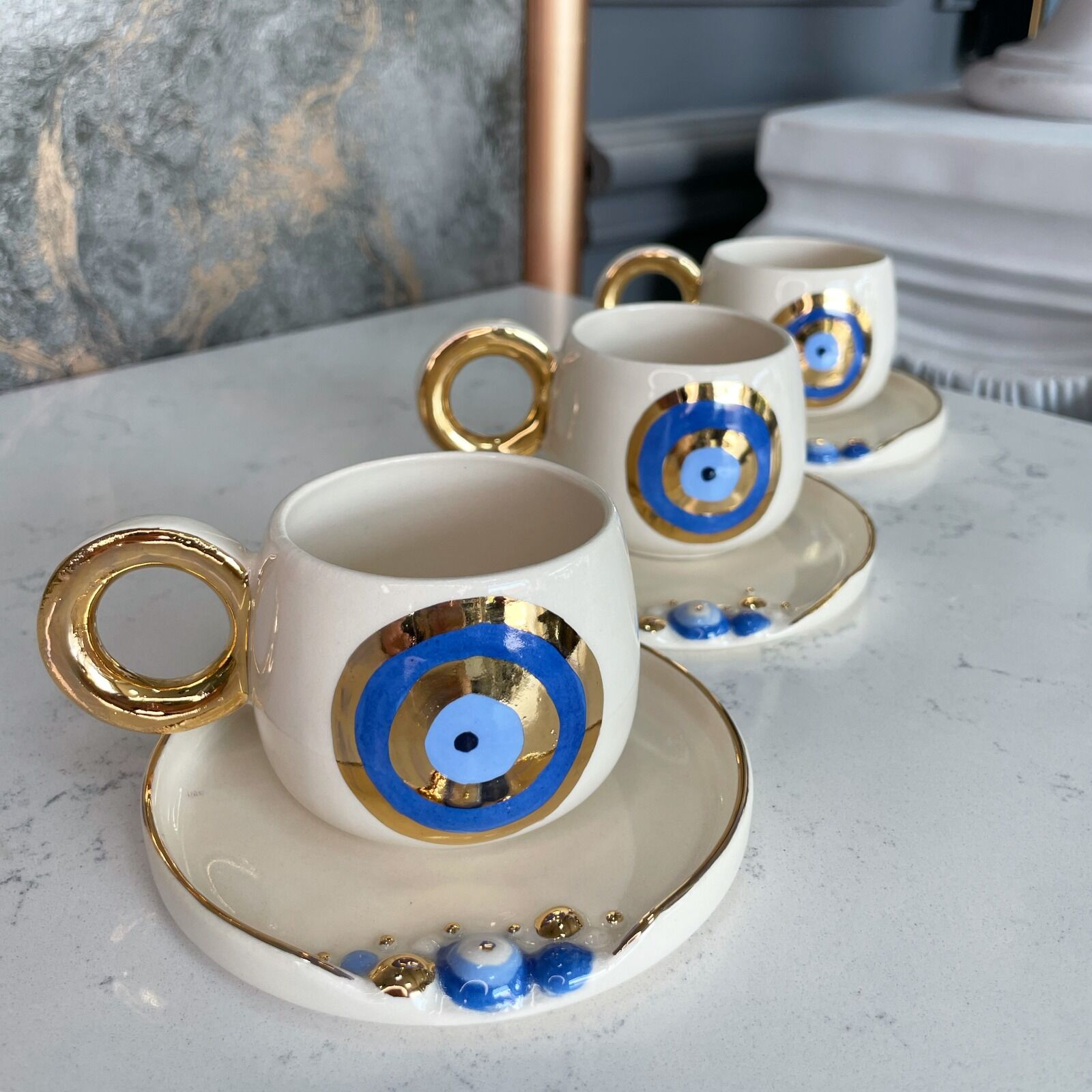 Nazar Double Türk Kahvesi Fincanı