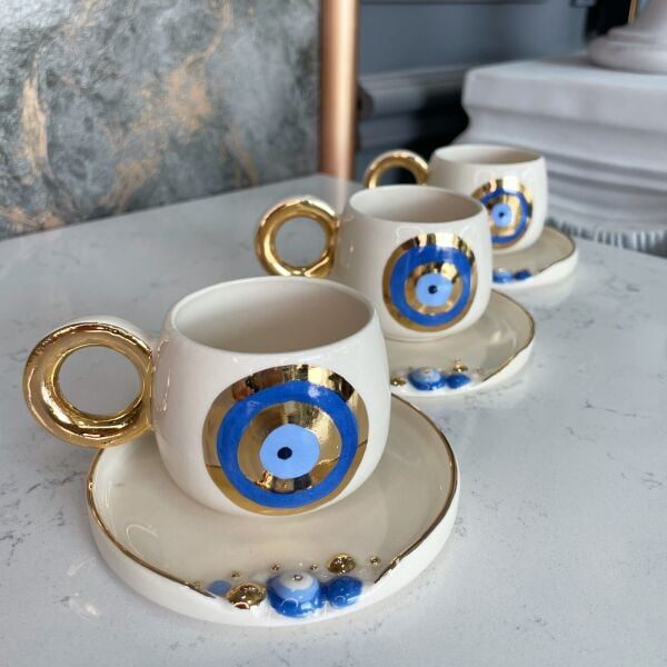 Nazar Double Türk Kahvesi Fincanı