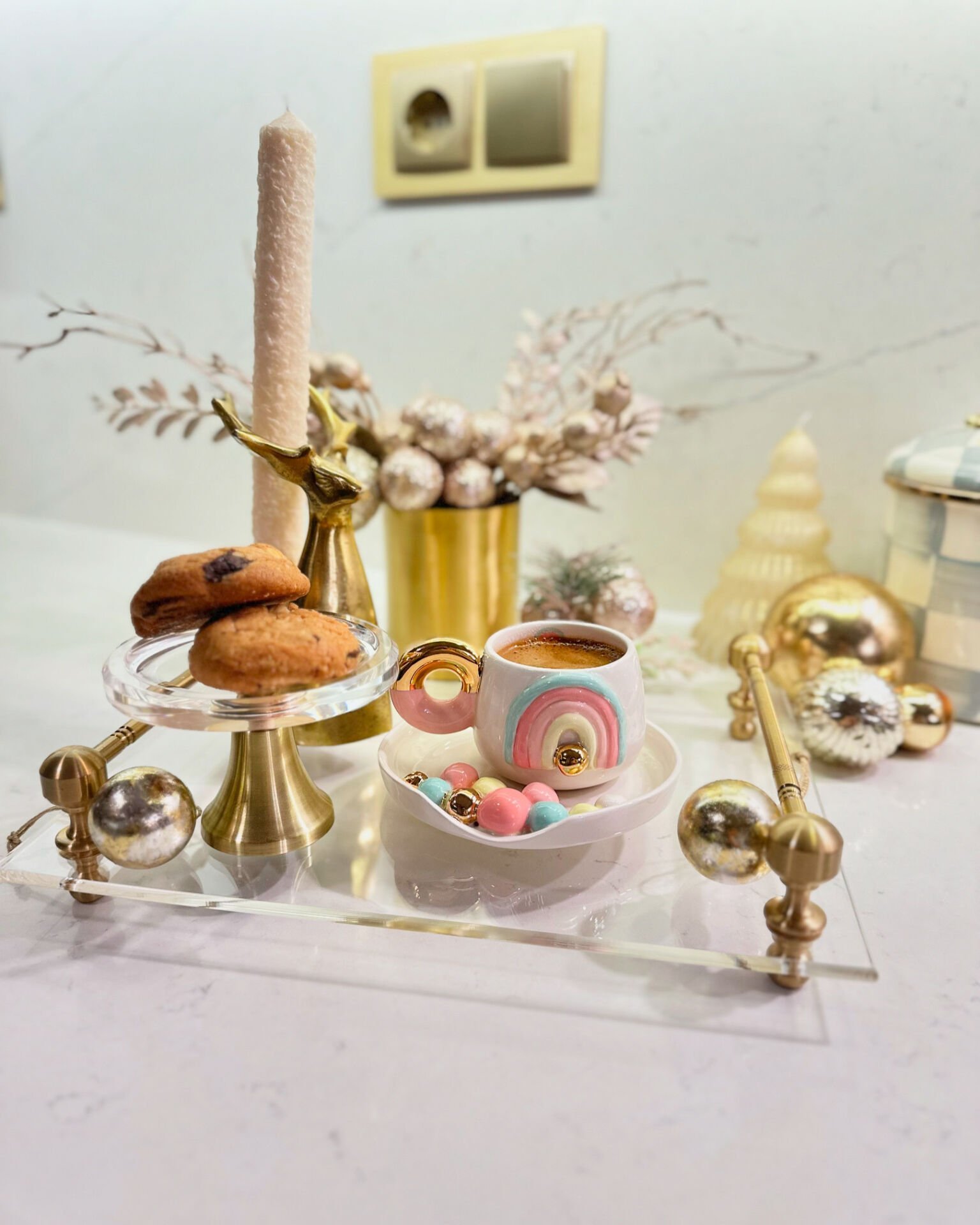 Sweety Gökkuşağı Türk kahvesi fincanı