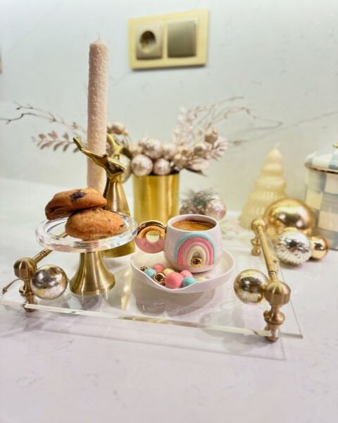 Sweety Gökkuşağı Türk kahvesi fincanı