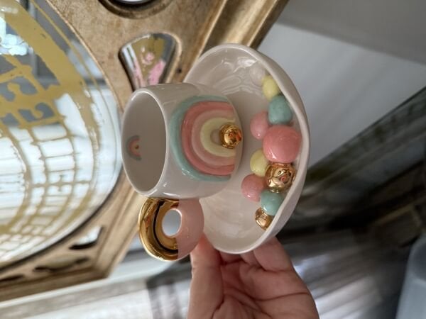 Sweety Gökkuşağı Türk kahvesi fincanı