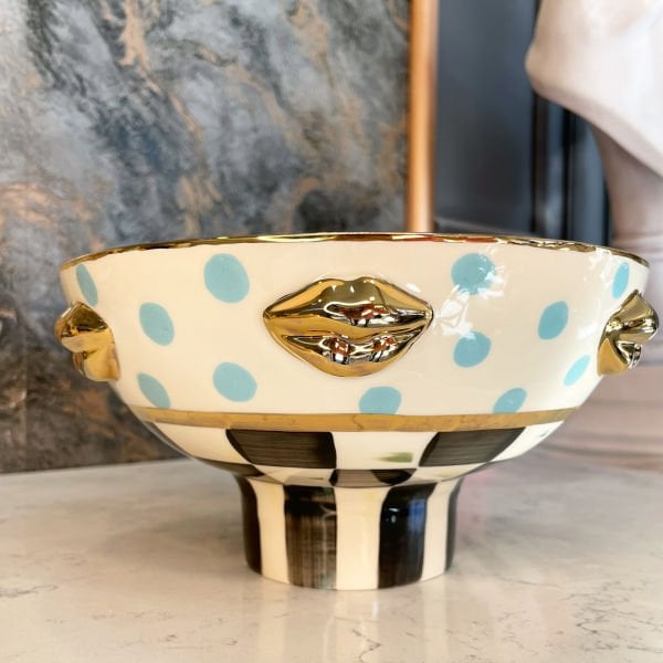 Damalı Dudaklı Kase