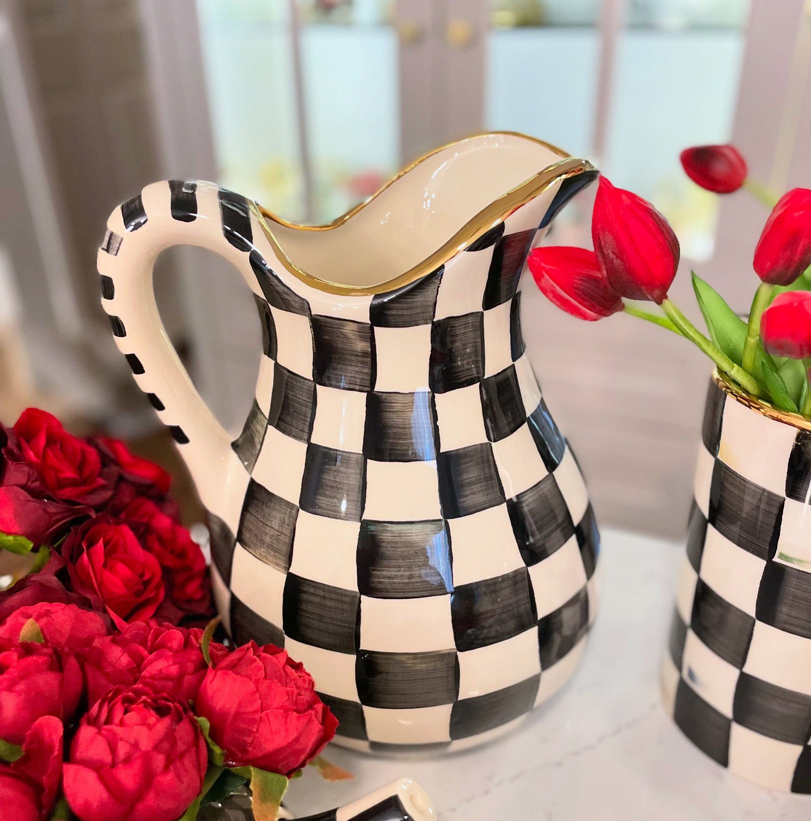 Damalı Vazo/Sürahi