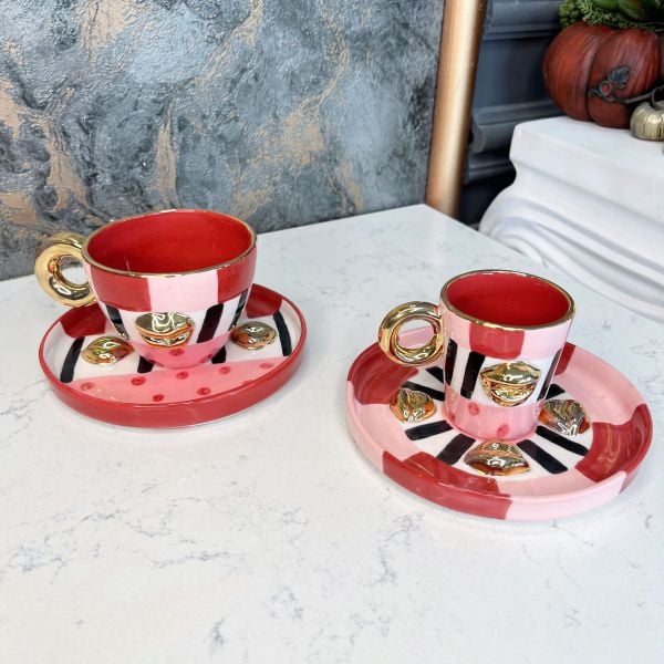 Dudaklı Türk Kahvesi Fincanı (Dudaklı tabak 1)