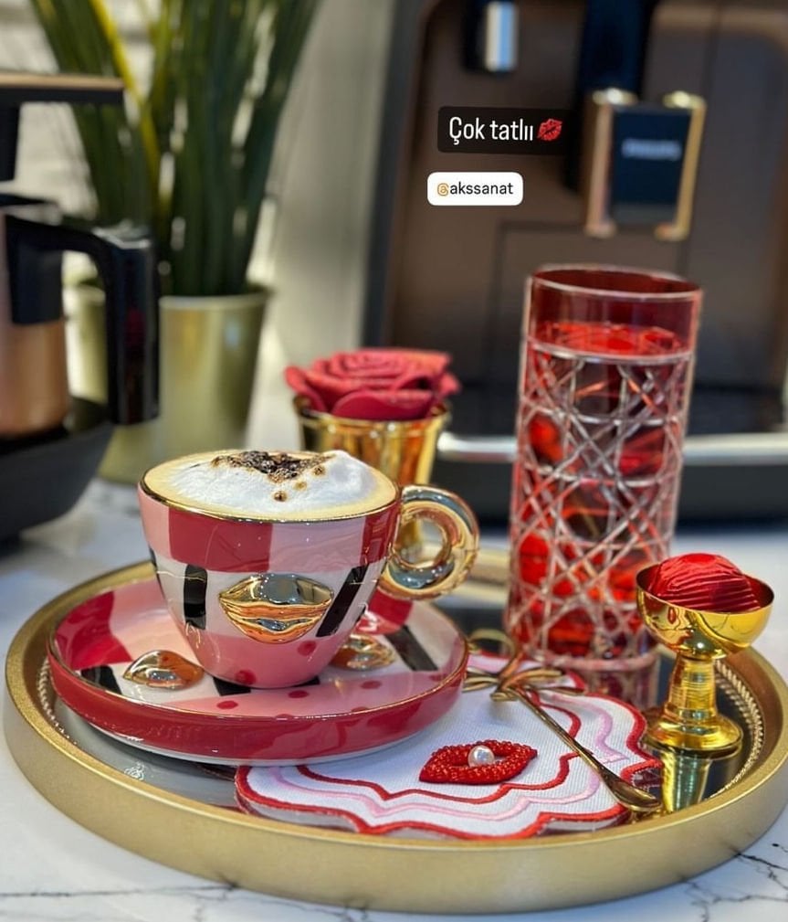 Dudaklı Double Türk Kahvesi Fincanı (Dudaklı tabak 1)