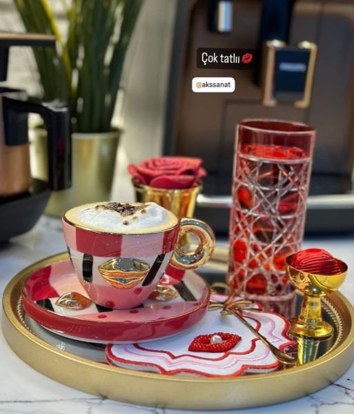 Dudaklı Double Türk Kahvesi Fincanı (Dudaklı tabak 1)