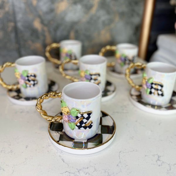 Harfli Türk kahvesi fincanı