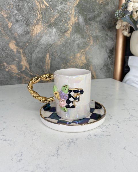 Harfli Türk kahvesi fincanı