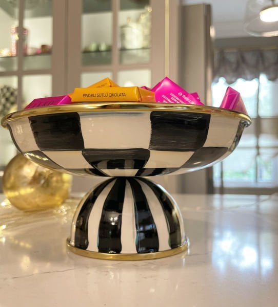 Damalı Ayaklı Kase/Şekerlik