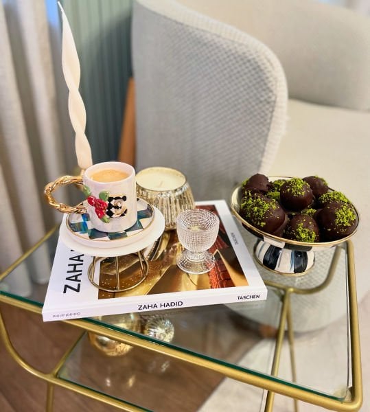 Harfli Türk kahvesi fincanı(kırmızı)