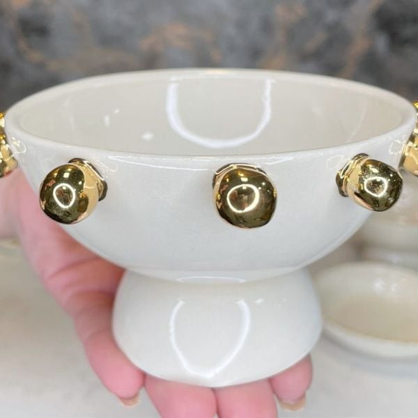 Boncuklu Ayaklı Lokumluk Yan model