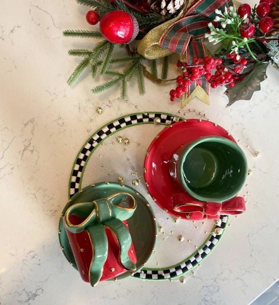 Kurdele Türk Kahvesi Fincanı Yeşil